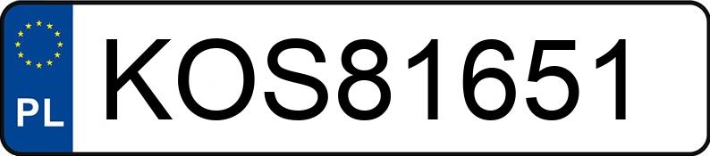 Numer rejestracyjny KOS 81651 posiada OPEL FRONTERA - KOS81651
