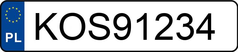 Numer rejestracyjny KOS 91234 posiada SUBARU TRIBECA - KOS91234