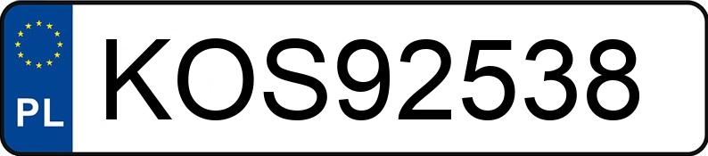 Numer rejestracyjny KOS 92538 posiada BMW 320i Coupe Kat. E36 320i Coupe Kat. E36 - KOS92538