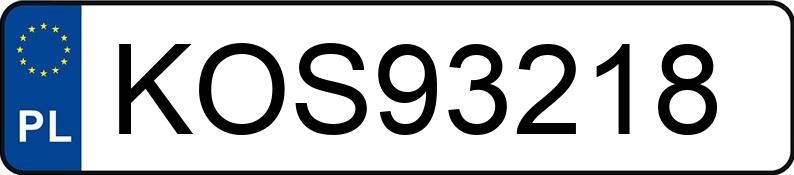 Numer rejestracyjny KOS 93218 posiada SEAT IBIZA 1.6 - KOS93218