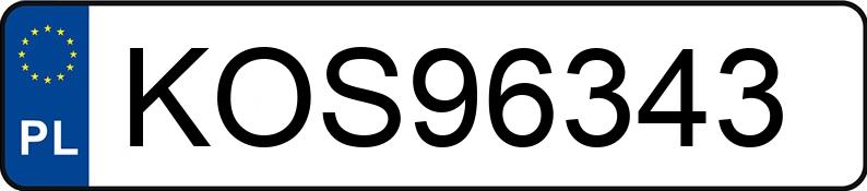 Numer rejestracyjny KOS 96343 posiada FIAT PANDA - KOS96343