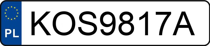 Le numéro d’enregistrement KOS 9817A a SEAT Leon 1.8 MR`99 E3 1M Sport Turbo 4x4 - KOS9817A