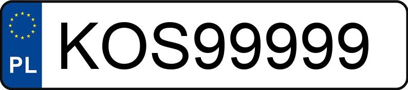 Numer rejestracyjny KOS 99999 posiada FORD Kuga 2.0 CRD MR`08 E5 Titanium 4WD - KOS99999