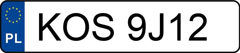 Numer rejestracyjny KOS 9J12 posiada VOLKSWAGEN GOLF - KOS9J12