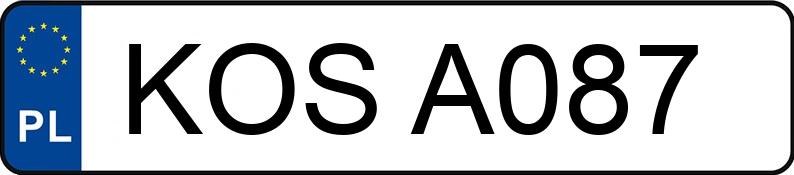 Numer rejestracyjny KOS A087 posiada POLSKI FIAT 126 EL - KOSA087 Numer rejestracyjny KOS A087 posiada POLSKI FIAT 126 EL - KOSA087