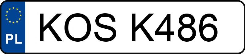 Numer rejestracyjny KOS K486 posiada WAZ OKA 1111 MR`90 1111 MR`90 - KOSK486