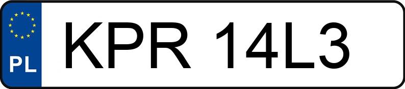 Numer rejestracyjny KPR 14L3 posiada TOYOTA Yaris 1.3 MR`06 E4 Sol Premium MM - KPR14L3
