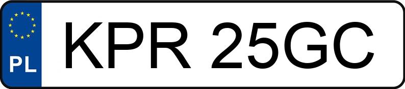 Il numero di registrazione KPR 25GC ha DAEWOO / FSO Lanos 1.6 Kat. MR`97 E3 - KPR25GC