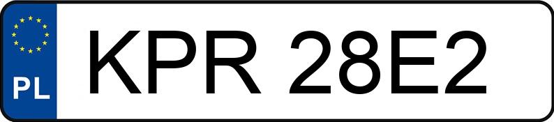 Il numero di registrazione KPR 28E2 ha BMW 320 Diesel MR`12 E5 F30 320 Diesel MR`12 E5 F30 - KPR28E2