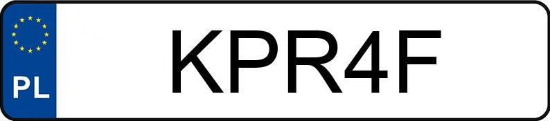 Numer rejestracyjny KPR 4F posiada POLSKI FIAT 125P - KPR4F