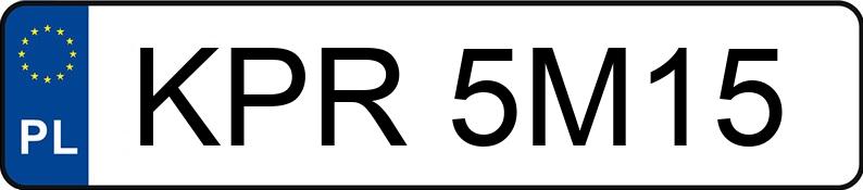 Numer rejestracyjny KPR 5M15 posiada MAZDA 6 - KPR5M15