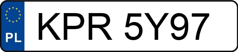 Numer rejestracyjny KPR 5Y97 posiada BMW 320 Diesel MR`16 E6 F30 320 Diesel MR`16 E6 F30 - KPR5Y97