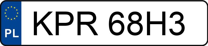 Numer rejestracyjny KPR 68H3 posiada HONDA Civic 1.6 MR`01 E3 ES - KPR68H3