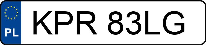 Numer rejestracyjny KPR 83LG posiada MOTOBI BT49QT-9F3 BT49QT-9 - KPR83LG