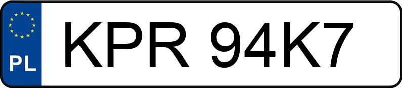 Numer rejestracyjny KPR 94K7 posiada VOLKSWAGEN GOLF - KPR94K7