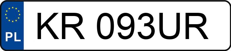Numer rejestracyjny KR 093UR posiada VOLKSWAGEN GOLF - KR093UR