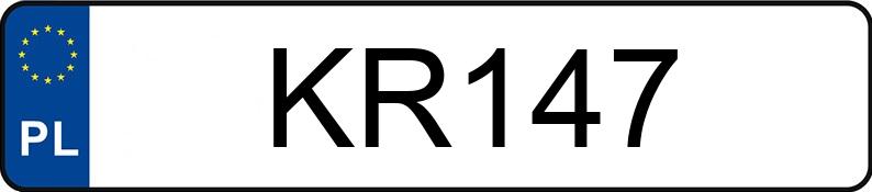 Numer rejestracyjny KR 147 posiada FIAT FIORINO - KR147