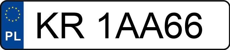 Numer rejestracyjny KR 1AA66 posiada VOLVO XC 90 - KR1AA66