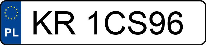 Numer rejestracyjny KR 1CS96 posiada FS-LUBLIN 0354 - KR1CS96
