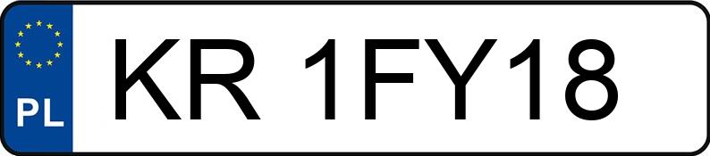 Numer rejestracyjny KR 1FY18 posiada KIA CARENS - KR1FY18