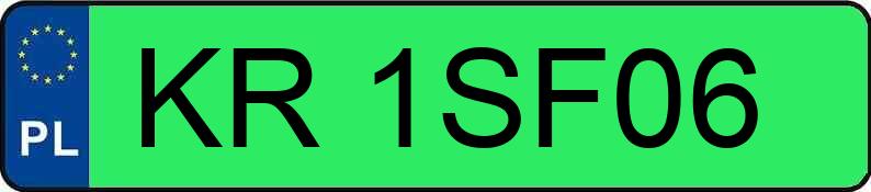 Numer rejestracyjny KR 1SF06 posiada RENAULT Twizy MR`15 Life 80 6.0kWh - KR1SF06