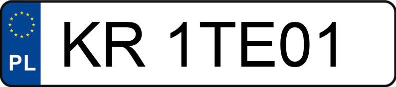 Numer rejestracyjny KR 1TE01 posiada SUZUKI S - KR1TE01