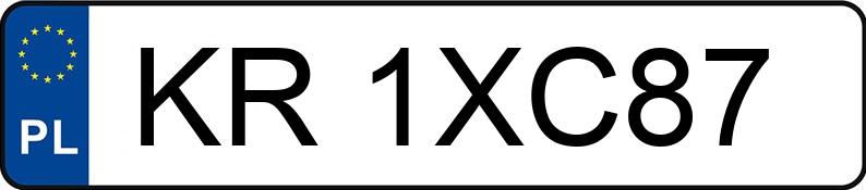 Numer rejestracyjny KR 1XC87 posiada TOYOTA TOYOTA COROLLA - KR1XC87