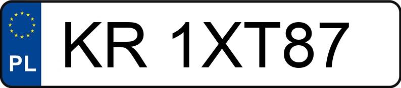 Numer rejestracyjny KR 1XT87 posiada FIAT DOBLO - KR1XT87