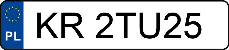 Numer rejestracyjny KR 2TU25 posiada SUBARU XV - KR2TU25