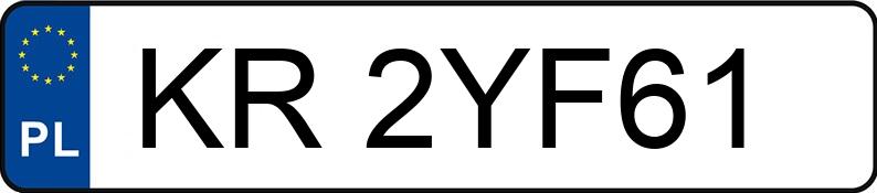 Numer rejestracyjny KR 2YF61 posiada VOLKSWAGEN GOLF - KR2YF61