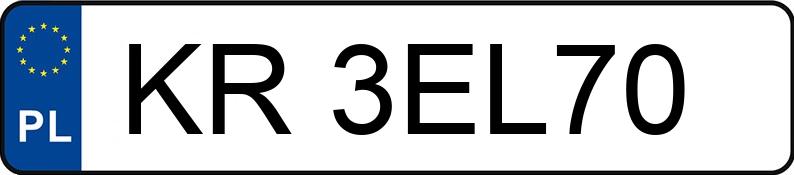 Numer rejestracyjny KR 3EL70 posiada FORD Focus 1.5 TDCi MR`15 E6 SYNC Edition - KR3EL70