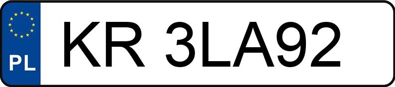 Numer rejestracyjny KR 3LA92 posiada RENAULT MEGANE - KR3LA92 Numer rejestracyjny KR 3LA92 posiada RENAULT MEGANE - KR3LA92