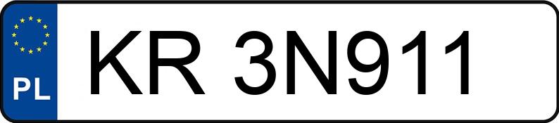 Numer rejestracyjny KR 3N911 posiada JEEP GRAND CHEROKEE - KR3N911