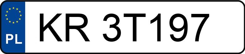 Numer rejestracyjny KR 3T197 posiada WARTBURG 353 1.0 353W - KR3T197