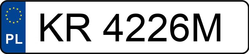 Numer rejestracyjny KR 4226M posiada VOLKSWAGEN GOLF - KR4226M