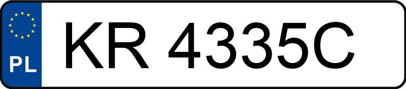 Numer rejestracyjny KR 4335C posiada PEUGEOT 306 - KR4335C