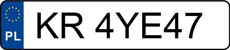 Numer rejestracyjny KR 4YE47 posiada RENAULT CLIO - KR4YE47