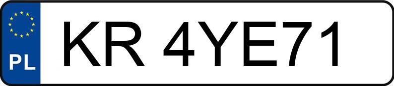 Numer rejestracyjny KR 4YE71 posiada OPEL ASTRA - KR4YE71