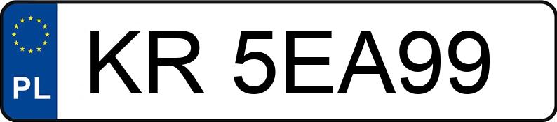 Numer rejestracyjny KR 5EA99 posiada FORD FOCUS - KR5EA99