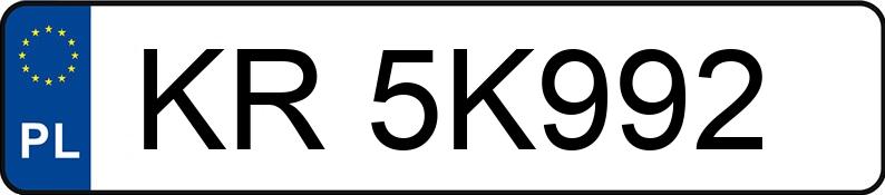 Numer rejestracyjny KR 5K992 posiada MERCEDES-BENZ E 430 - KR5K992