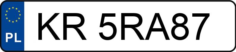 Numer rejestracyjny KR 5RA87 posiada MAZDA CX-3 - KR5RA87