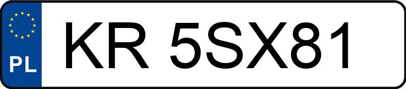 Numer rejestracyjny KR 5SX81 posiada TOYOTA YARIS - KR5SX81