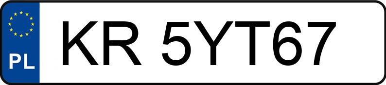 Numer rejestracyjny KR 5YT67 posiada FORD Galaxy 2.2 TDCi MR`06 E4 Ghia - KR5YT67