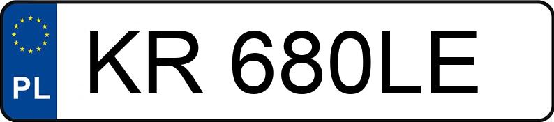 Numer rejestracyjny KR 680LE posiada RENAULT MODUS - KR680LE