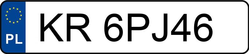 Numer rejestracyjny KR 6PJ46 posiada BMW X5 MR`18 E6 G05 xDrive40i Step - KR6PJ46