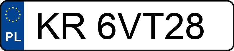 Numer rejestracyjny KR 6VT28 posiada P.L.A.  - KR6VT28