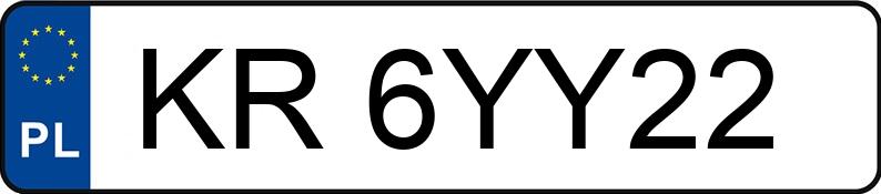 Numer rejestracyjny KR 6YY22 posiada OPEL CORSA - KR6YY22 Numer rejestracyjny KR 6YY22 posiada OPEL CORSA - KR6YY22