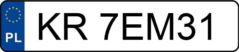 Numer rejestracyjny KR 7EM31 posiada FIAT Freemont M-jet MR`12 E5 Freemont M-jet MR`12 E5 - KR7EM31