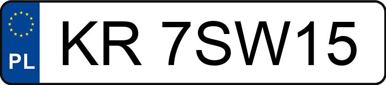 Pirat drogowy w pojeździe o numerach rejestracyjnych KR7SW15
