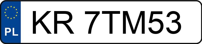 Numer rejestracyjny KR 7TM53 posiada KIA PROCEED - KR7TM53
